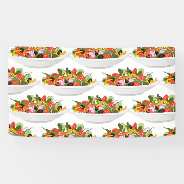 Lona Coma más plantas con letras de motivación de ensal (Horizontal)