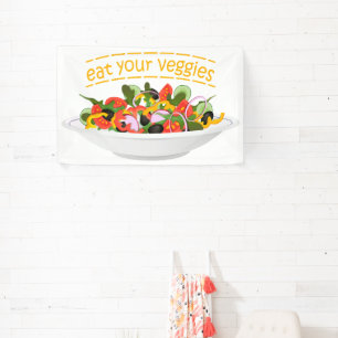 Lona Coma tus verduras Cita cuenco de ensaladas frescas