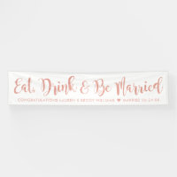 Comer Bebida Estar casado con un Rosa moderno Boda