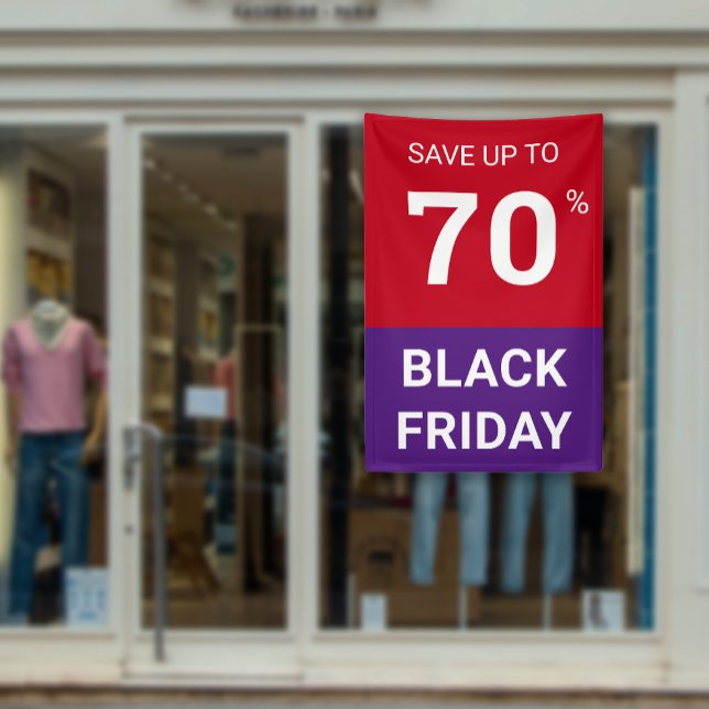 Lona Comerciales de venta de artículos comerciales en l (Modern Red Store Discount Sale Business Ads Banner)