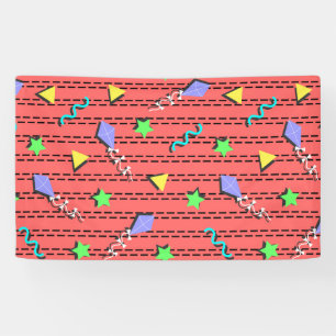 Lona cometas, estrellas, triángulos y líneas curvas