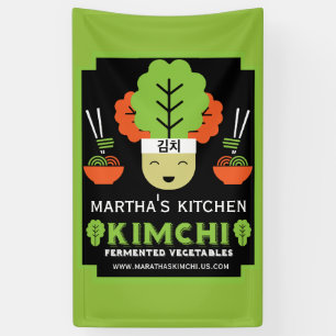 Lona Comida hecha en casa de cocina Kimchi