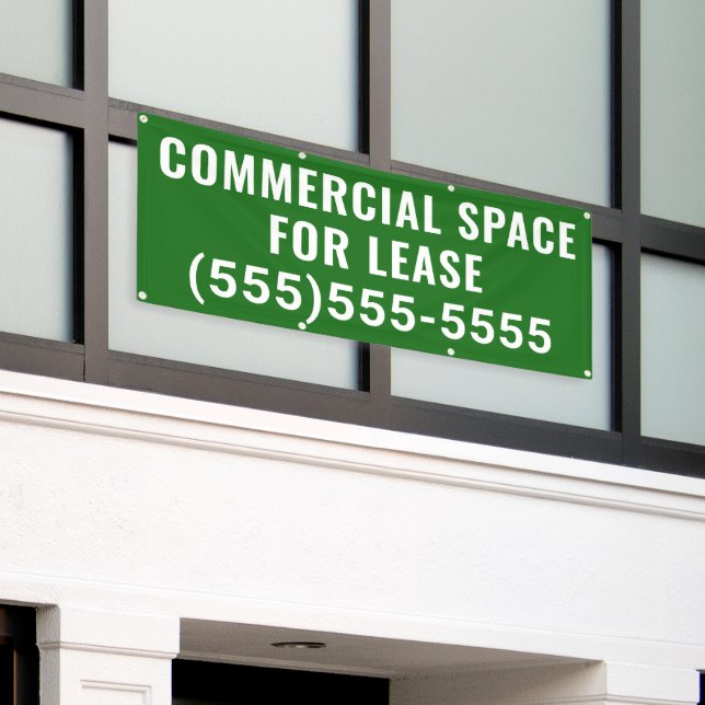 Lona Commercial Space for Lease Banner (Edificio exterior)