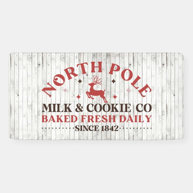 Lona Compañía de galletas de leche de polo norte (Horizontal)