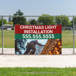 Lona Compañía de instalación de luz para Navidades pers