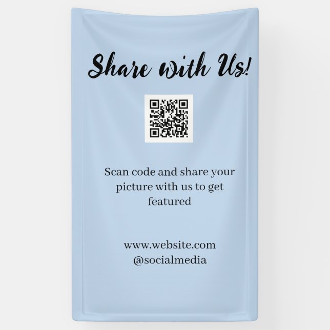 Lona Comparte tu imagen escanea código QR añade sitio w (Vertical)