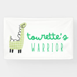 Lona conciencia guerrera de tourette lindo Rótulo de pa