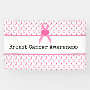 Lona Conciencia sobre el cáncer de mama con cinta rosa