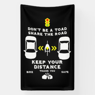 Lona Concienciación sobre la seguridad vial de la bicic