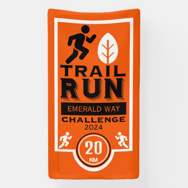 Lona Concurso de carreras de Trail Runner (Vertical)