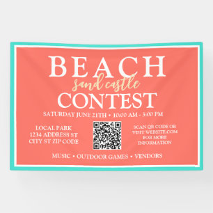 Lona Concurso de Castillo de Arena de Playa personaliza