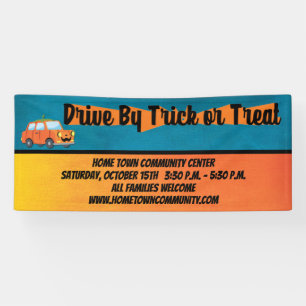 Lona Conducción en automóvil Trick o Treat Hallloween