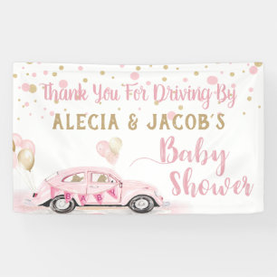 Lona Conducción Por Chica De Coche Baby Shower Gracias