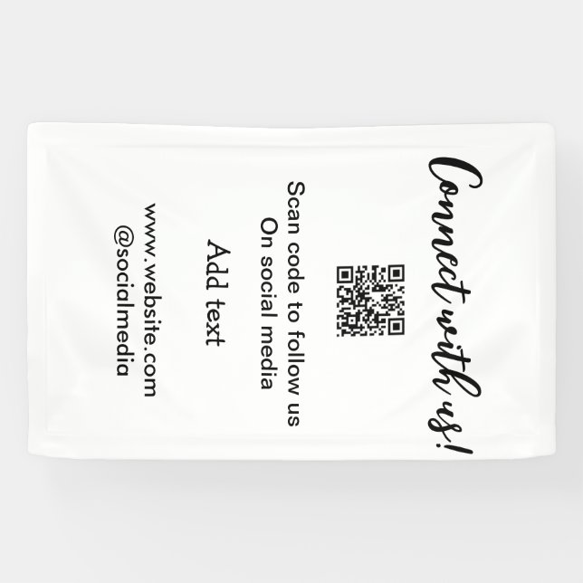 Lona Conectar con nosotros escanear código QR agregar c (Horizontal)