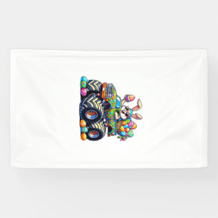 Lona Conejo de Pascua Camión Monstruo Huevos Camiseta C