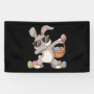 Lona Conejo de Pascua con Dabbing Conejo Conejito Huevo
