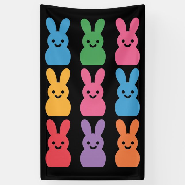 Lona Conejo de Pascua Huevos Cuadros Leopardo (Vertical)