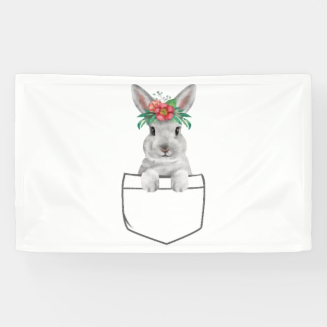 Lona Conejo en un Pocket Easter Rabbit (Horizontal)