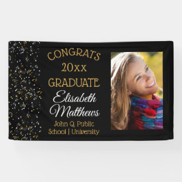 Lona Confetti Photo Congrats Graduate Name | Escuela