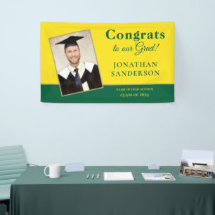 Lona Congrats 2024 Grad Name Photo Green Yellow
