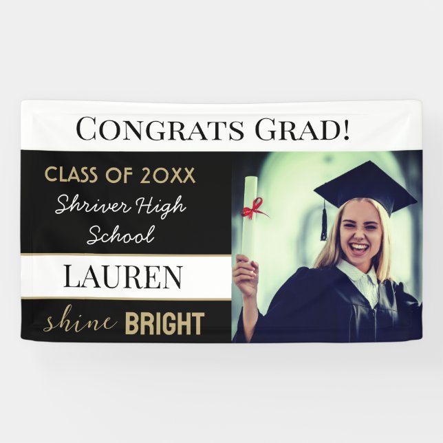 Lona Congrats Grad! Custom Graduation Banner (Horizontal)