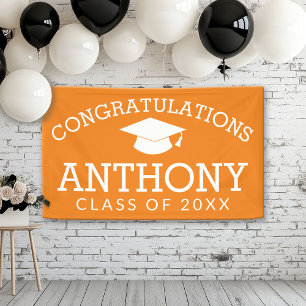 Lona Congratulation Graduate Graduation CAN EDIT orange