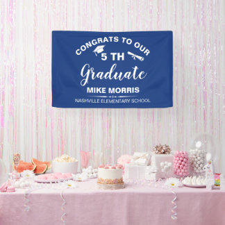 Lona Congratulations 5th Grade Graduation Blue