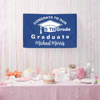 Lona Congratulations 5th Grade Graduation Blue