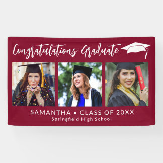 Lona Congratulations Grad Cap Maroon 3 Photo Graduation