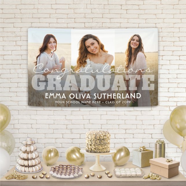 Lona Congratulations Graduate 3 Photo Modern Overlay (Subido por el creador)