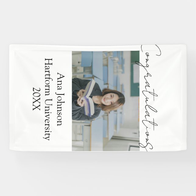 Lona Congratulations photo graduate name university yea (Horizontal)
