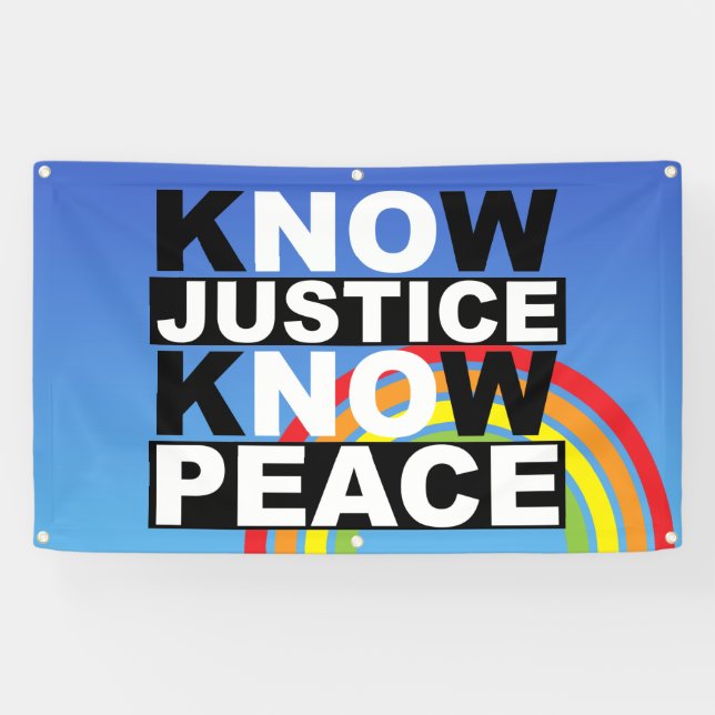 LONA CONOCER A LA JUSTICIA SABER PAZ (Horizontal)