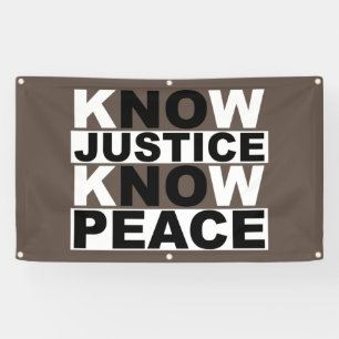 LONA CONOCER A LA JUSTICIA SABER PAZ