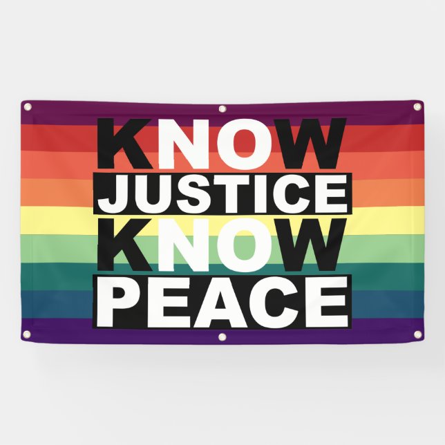 LONA CONOCER A LA JUSTICIA SABER PAZ (Horizontal)