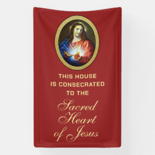 Lona Consecración Sagrado Corazón de Jesús Religioso