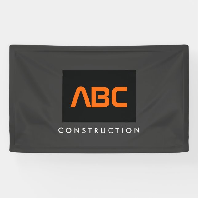 Lona Construcción del logotipo de monograma negro/Naran (Horizontal)