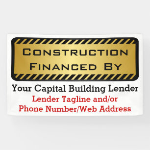 Lona Construcción Financiada Por El Rótulo De Trabajo D