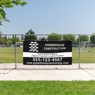 Lona Constructor Patrón de ladrillo negro