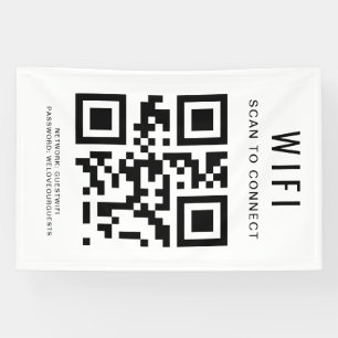 Lona Contraseña Wifi   Código QR Escanear para Conectar