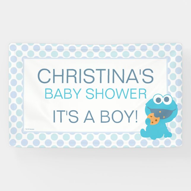 Lona Cookie Monster Baby Shower (Horizontal)