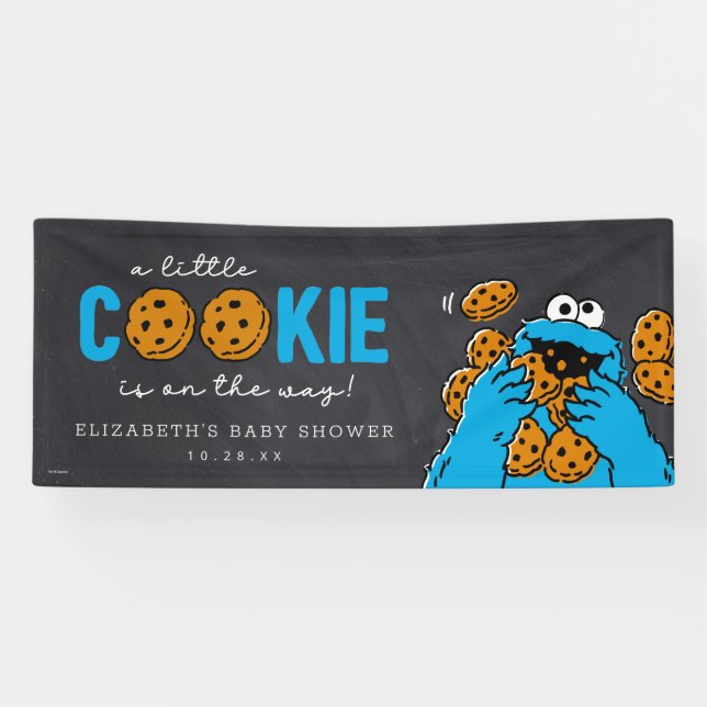 Lona Cookie Monster Chalkboard Baby Shower (Horizontal)