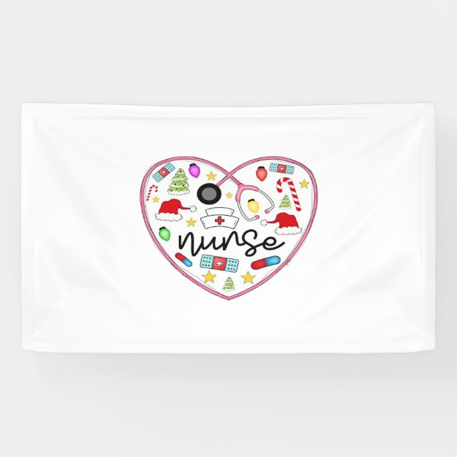 Lona Corazón de enfermera, camiseta sobredimensionada d (Horizontal)