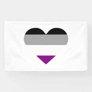 Lona Corazón de Orgullo Asexual