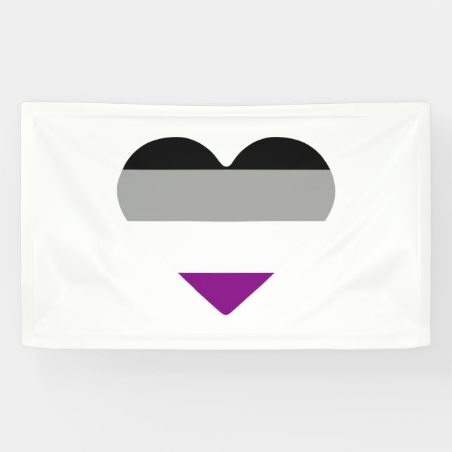 Lona Corazón de Orgullo Asexual (Horizontal)