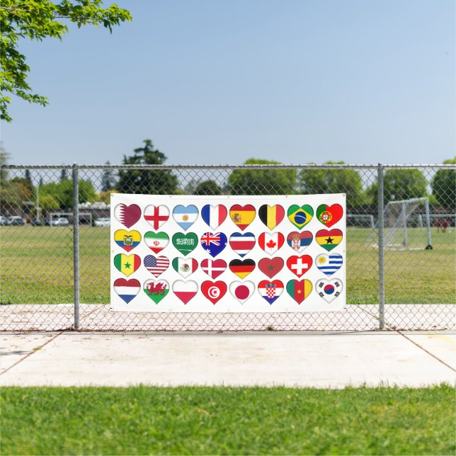 Lona Corazón del torneo de Qatar 32 Banderas (in situ)