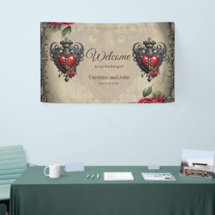 Lona Corazón gótico elegante pero místico