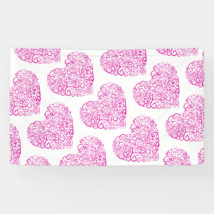 Lona Corazón rosa de escritura a mano espiral para Día