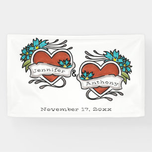 Lona Corazones de tatuaje, Boda gráfico de tatuajes