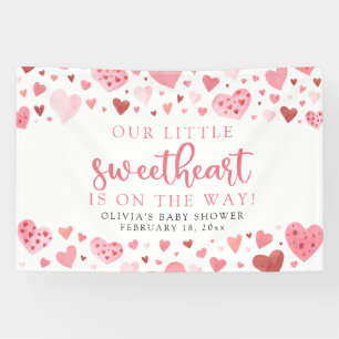 Lona Corazones Pequeño Querido Valentine Baby Shower