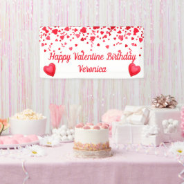 Lona Corazones Red Confetti de San Valentín
